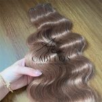 Cabelo Telado/Tecido Loiro Escuro-12# Ondulado Fibra Russa 60cm 200g - Imagem 2