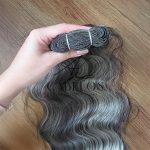 Cabelo Telado/Tecido Morena Iluminada P-Brown Ondulado Fibra Russa 60cm 200g - Imagem 4