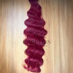 Cabelo Telado/Tecido Vermelho-Bug2 Ondulado Fibra Russa 60cm 200g - Imagem 2