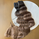 Cabelo Telado/Tecido Morena Iluminada-T1B/108 Ondulado Fibra Russa 60cm 200g - Imagem 2