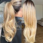 Aplique Rabo de Cavalo Ary Loiro Esfumado 60cm 140g Fibra Europeia.