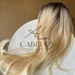 Aplique Rabo de Cavalo Ary Loiro Esfumado 60cm 140g Fibra Europeia. - Imagem 2