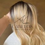 Aplique Rabo de Cavalo Ary Loiro Esfumado 60cm 140g Fibra Europeia. - Imagem 7