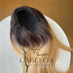 Aplique Rabo de Cavalo Ary Loiro Esfumado 60cm 140g Fibra Europeia. - Imagem 9