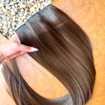 Mega Hair Tic-Tac Castanho Claro Liso Fibra Bio Luxo Prime. - Imagem 4