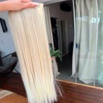 Mega Hair Tic-Tac Loiro Pérola Claro Liso Fibra Bio Luxo Prime. - Imagem 3