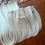 Mega Hair Tic-Tac Loiro Pérola Claro Liso Fibra Bio Luxo Prime. - Imagem 5