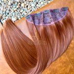 Mega Hair Tic-Tac Ruivo Cobreado  Liso Fibra Bio Luxo Prime. - Imagem 5