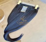 Mega Hair Tic-Tac + Fio Invisible Fibra Russa Cindy 60cm 120g- Castanho Escuro Natural - Imagem 2