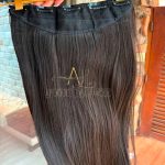 Mega Hair Tic-Tac Castanho Escuro Liso Fibra Bio Luxo Prime. - Imagem 5