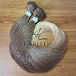 Cabelo Telado Loiro escuro mesclado T042 Liso Russa 70cm - Imagem 5