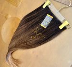 Mega Hair Tic-Tac + Fio Invisible Fibra Russa Cindy 60cm 120g- Ombre Hair Mesclado - Imagem 2