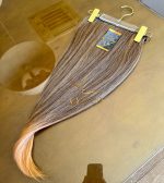 Mega Hair Tic-Tac + Fio Invisible Fibra Russa Cindy 60cm 120g- Loiro Escuro Mesclado - Imagem 2