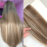 Mega Hair Tic-Tac 4pçs Fibra Russa Liso 60cm 200g, Mesclado (OP119/01/08)