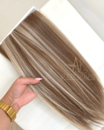 Mega Hair Tic-Tac 4pçs Fibra Russa Liso 60cm 200g, Mesclado (OP119/01/08) - Imagem 2