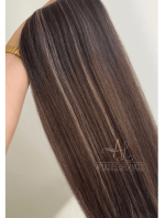 Mega Hair Tic-Tac 4pçs Fibra Russa Liso 60cm 200g, Morena Iluminada (OP4/8/119#) - Imagem 9