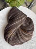 Mega Hair Tic-Tac 4pçs Fibra Russa Liso 60cm 200g, Morena Iluminada (OP4/8/119#) - Imagem 2