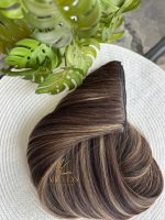 Mega Hair Tic-Tac 4pçs Fibra Russa Liso 60cm 200g, Morena Iluminada (OP4/8/119#) - Imagem 5