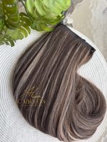 Mega Hair Tic-Tac 4pçs Fibra Russa Liso 60cm 200g, Morena Iluminada (OP427613#) - Imagem 2