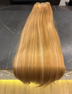 Cabelo Telado Tecido Loiro Dourado Liso Fibra Russa 70cm 150g (TT1B/108) - Imagem 3