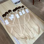 Cabelo Telado/Tecido Loiro Pérola Esfumado Liso Fibra Russa 70cm 150g - Imagem 3